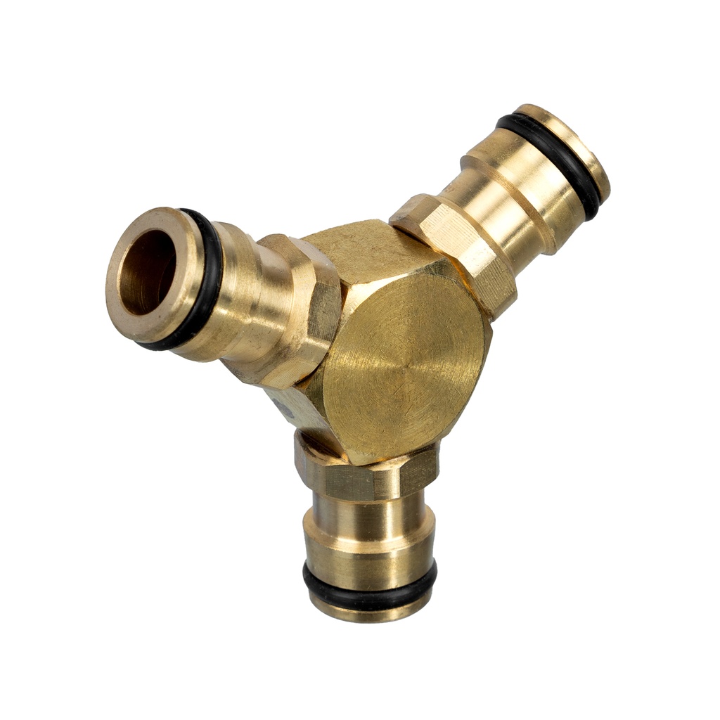 Brass hose triple connector// PALISAD