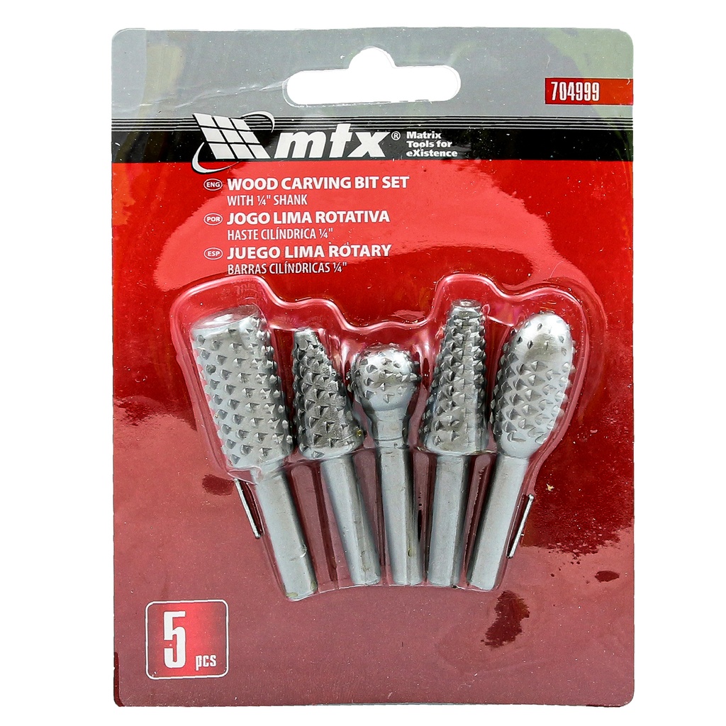5 pcs Wood rotary rasp set// MTX 704999