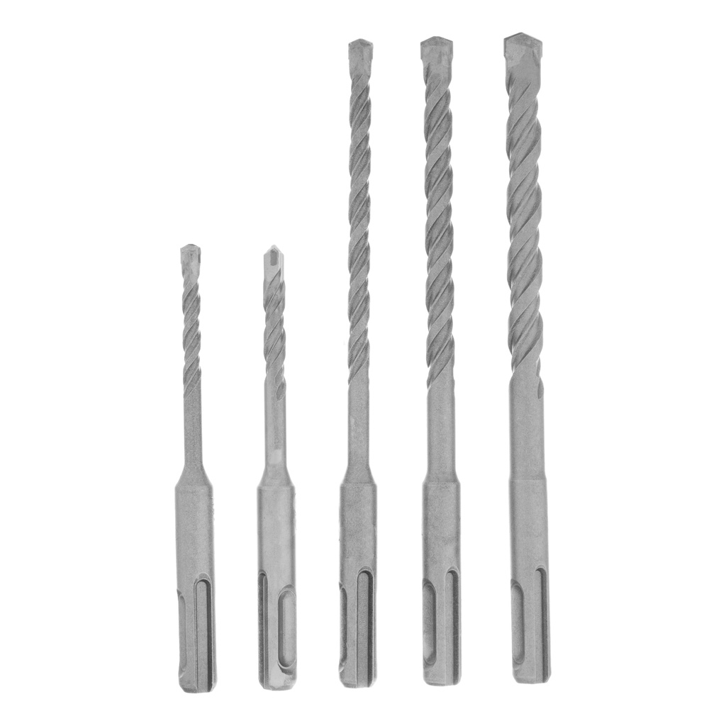 5 pcs SDS-plus drill bit set 5-6x110mm, 6-8-10x160mm, plastic case// MTX 710959
