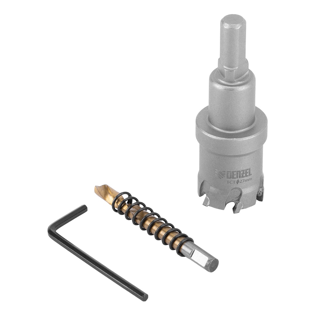 Carbide hole saw for metal, 27 mm //Denzel 724007