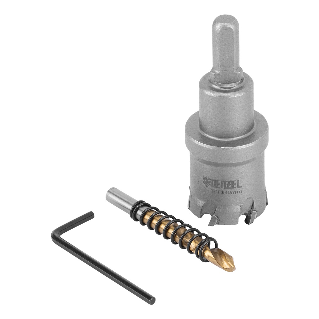 Carbide hole saw for metal, 30 mm //Denzel 724009