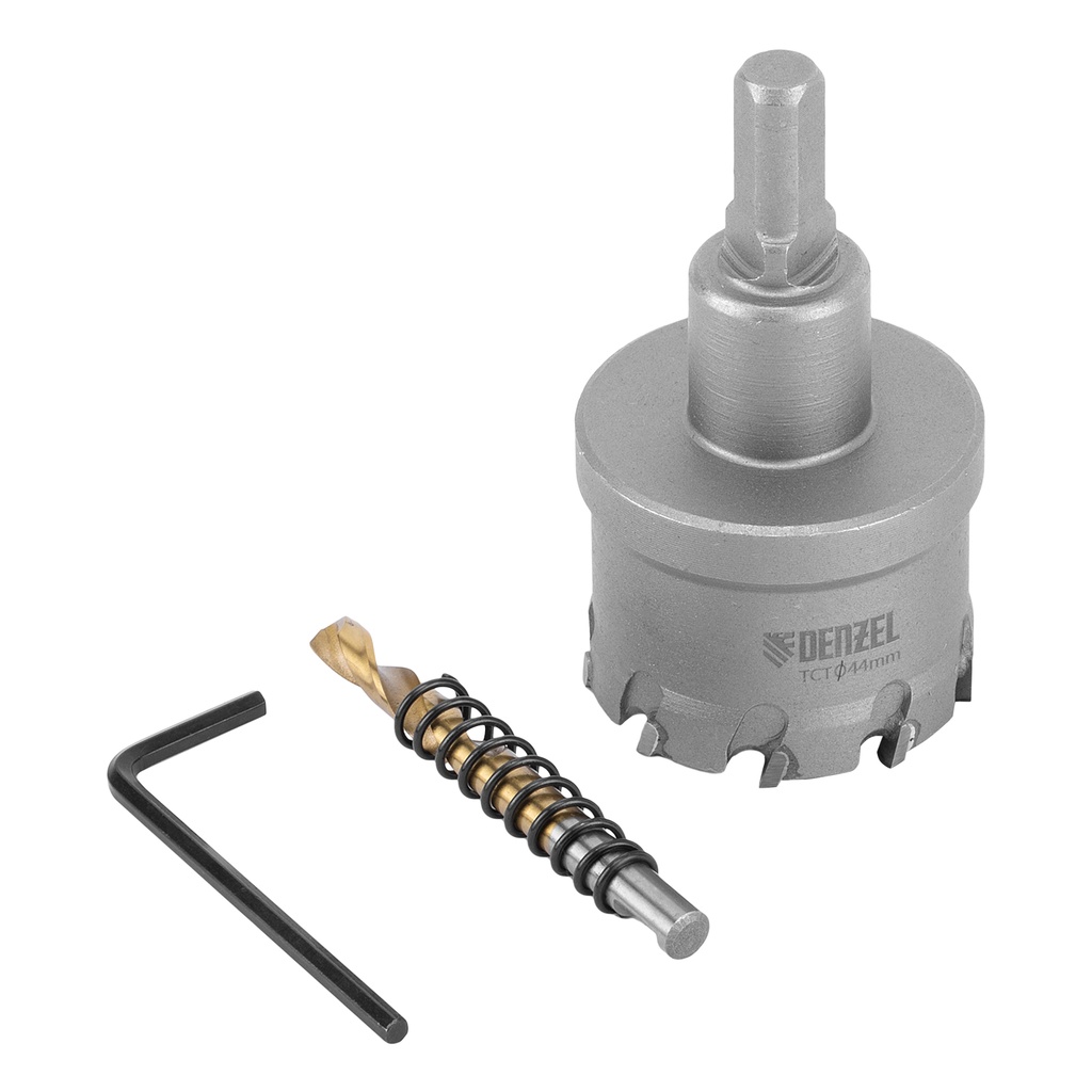 Carbide hole saw for metal, 44 mm //Denzel 724014
