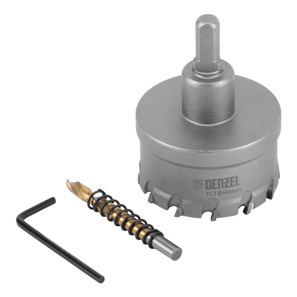 Carbide hole saw for metal, 60 mm //Denzel 724017