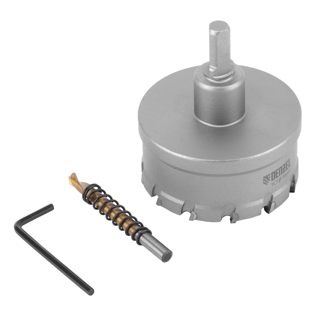 Carbide hole saw for metal, 70 mm //Denzel 724020