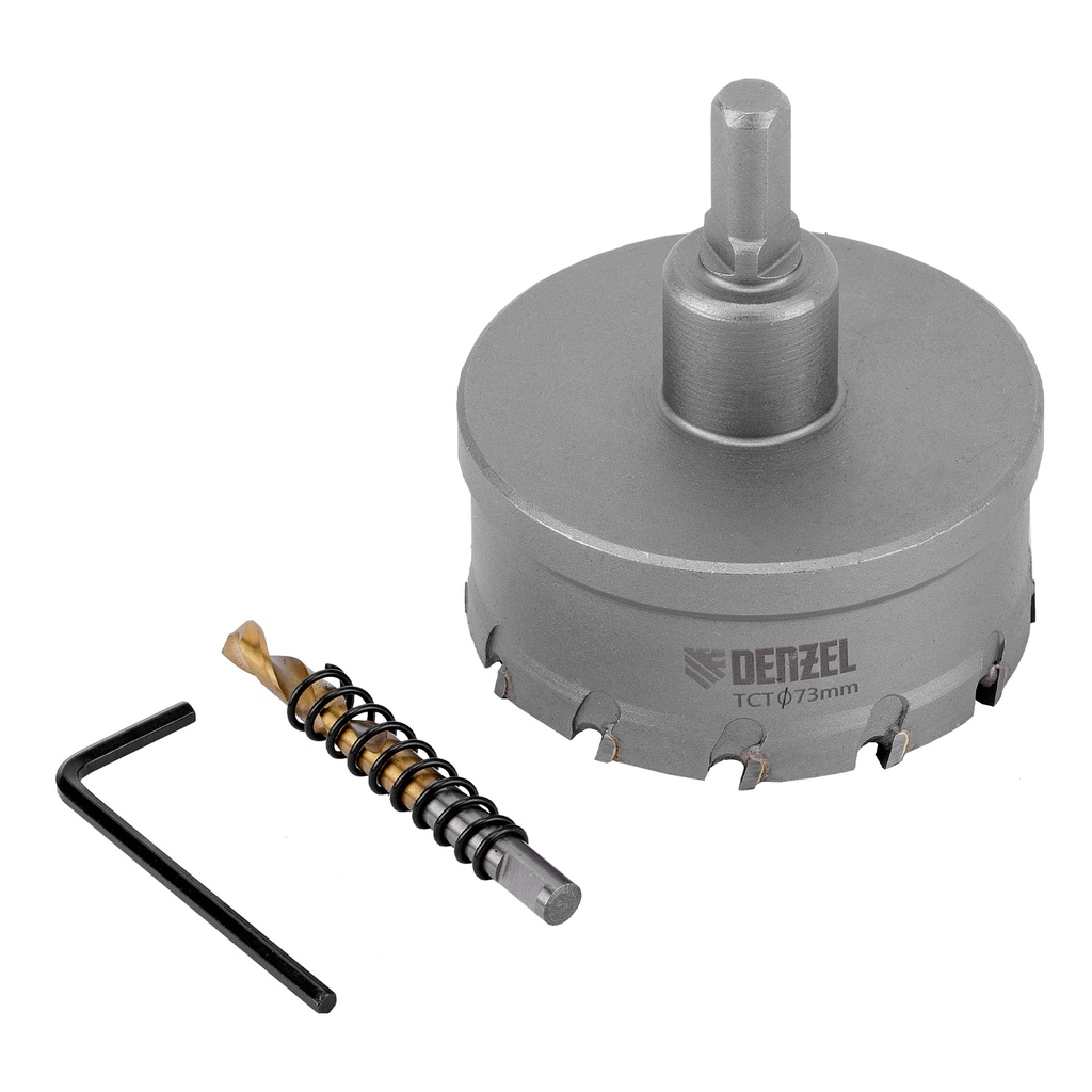 Carbide hole saw for metal, 73 mm //Denzel 724021