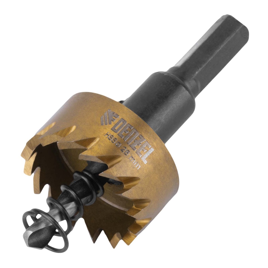 Hole saw for metal HSS, 28 mm, titanium coated //Denzel 724106
