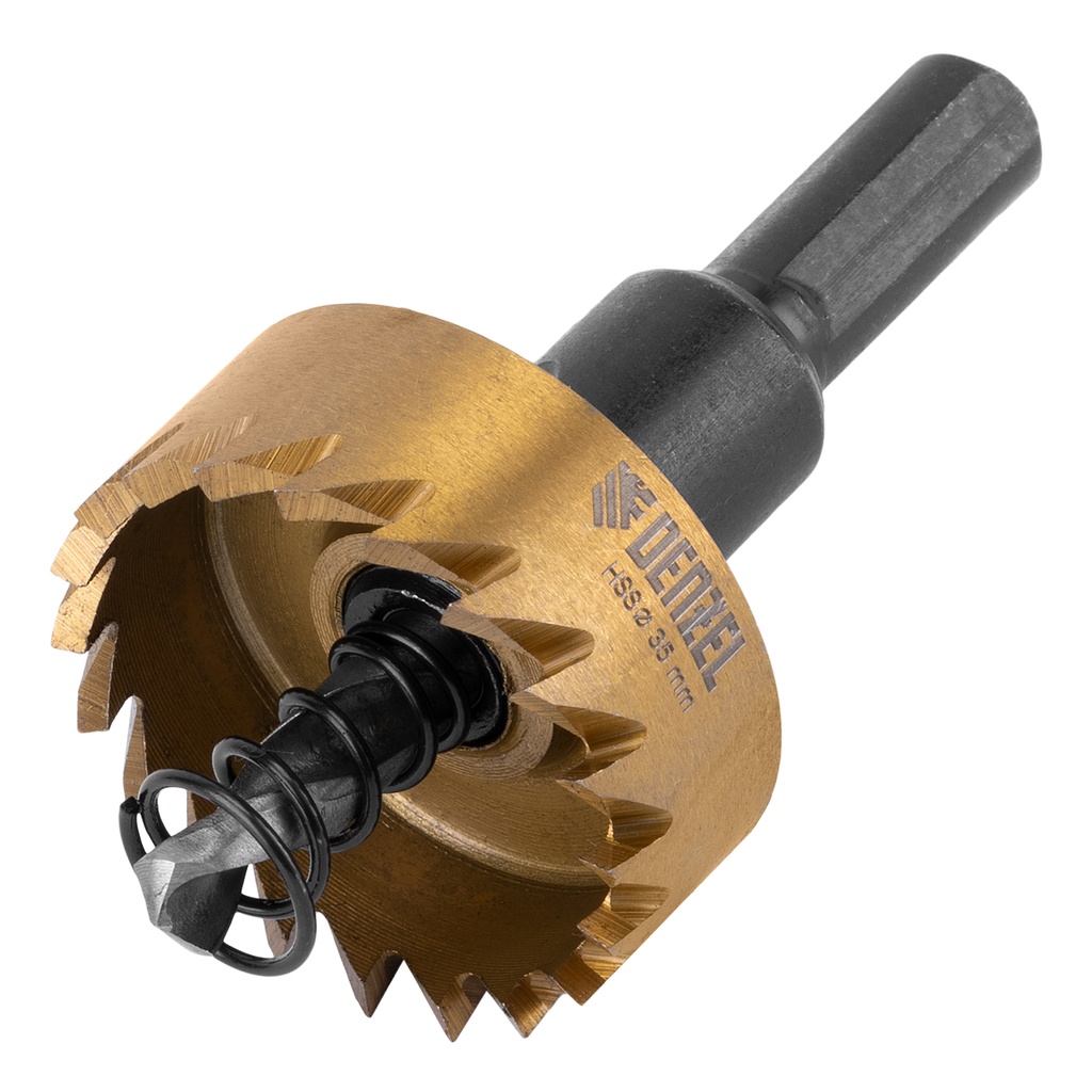 Hole saw for metal HSS, 35 mm, titanium coated //Denzel 724110