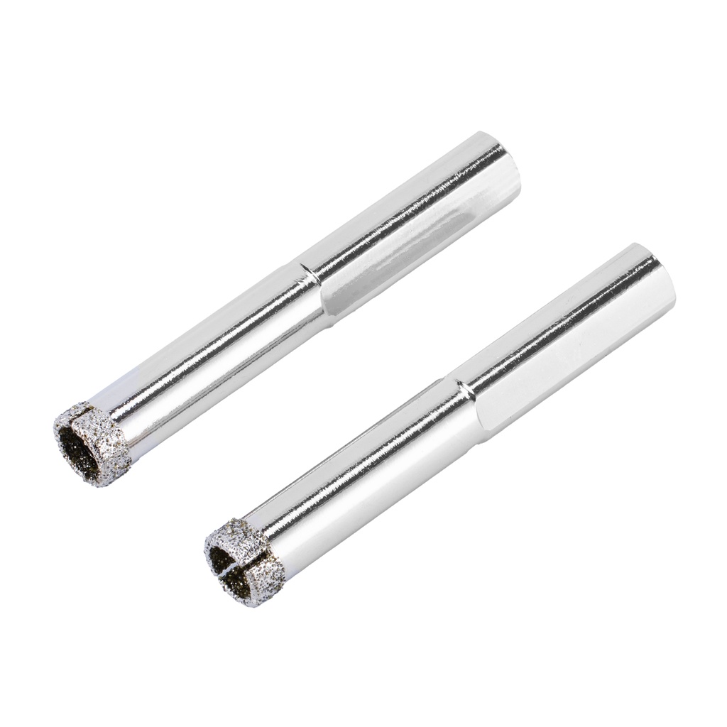 Electroplated diamond hole saw, 10 х 67 mm, triangular shank, 2 pcs/
