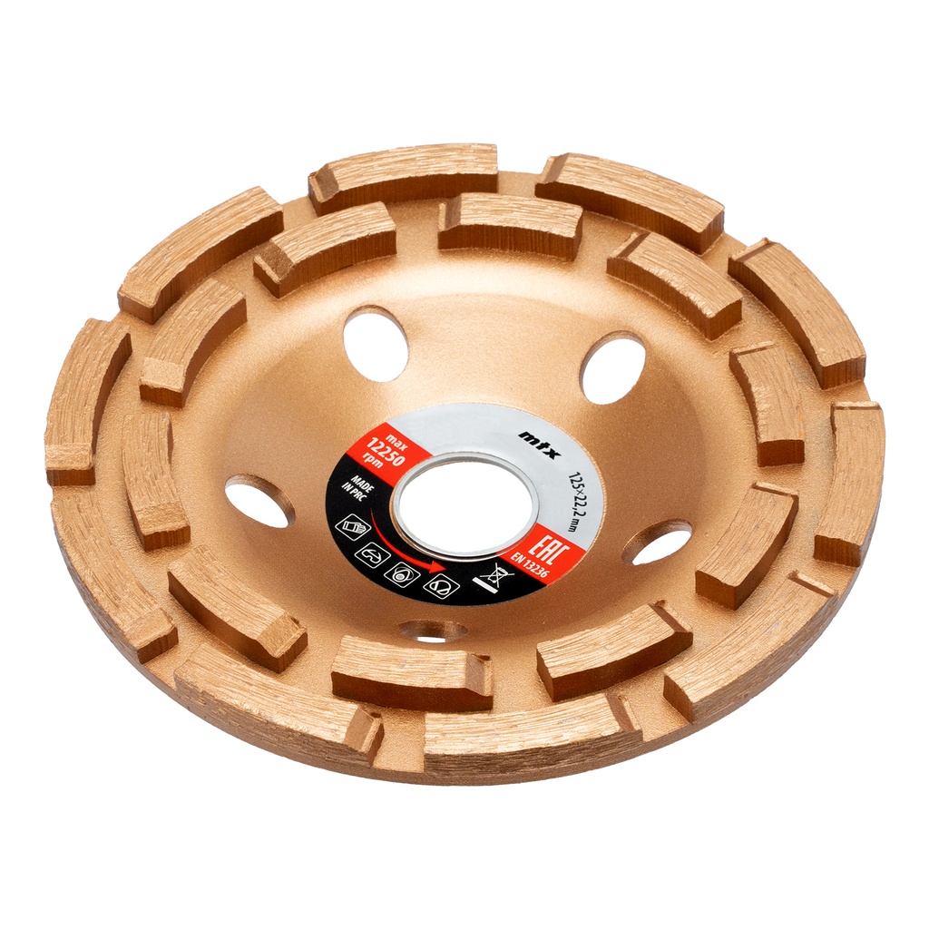 Diamond cup wheel Double rows 125 mm// MTX