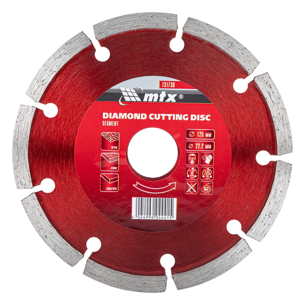 Segmented diamond saw blade 125 х 22,2 mm, dry cut// MTX 731739