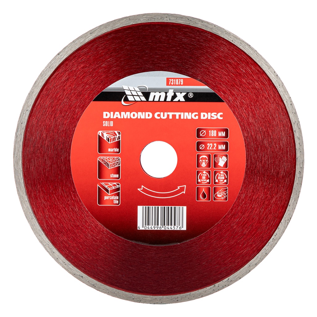 Continious diamond saw blade 180 х 22,2 mm, wet cut// MTX 731879