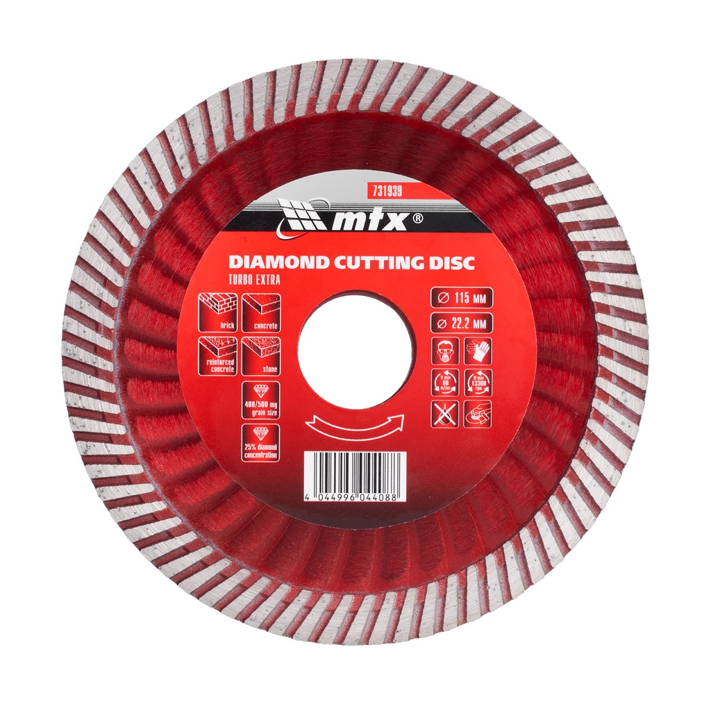 Turbo Extra diamond saw blade 115 х 22,2 mm, dry cut/