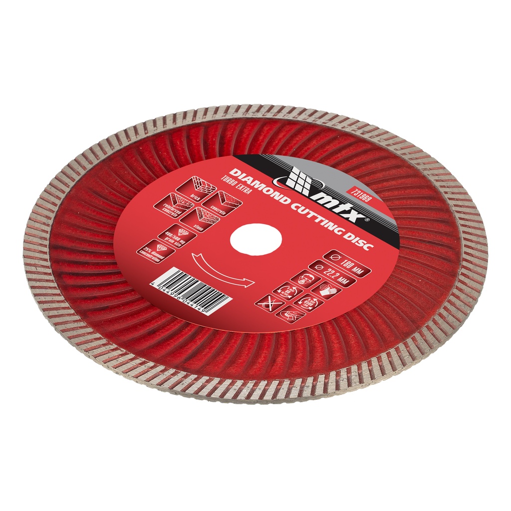 Turbo Extra diamond saw blade 180 х 22,2 mm, dry cut// MTX 731969