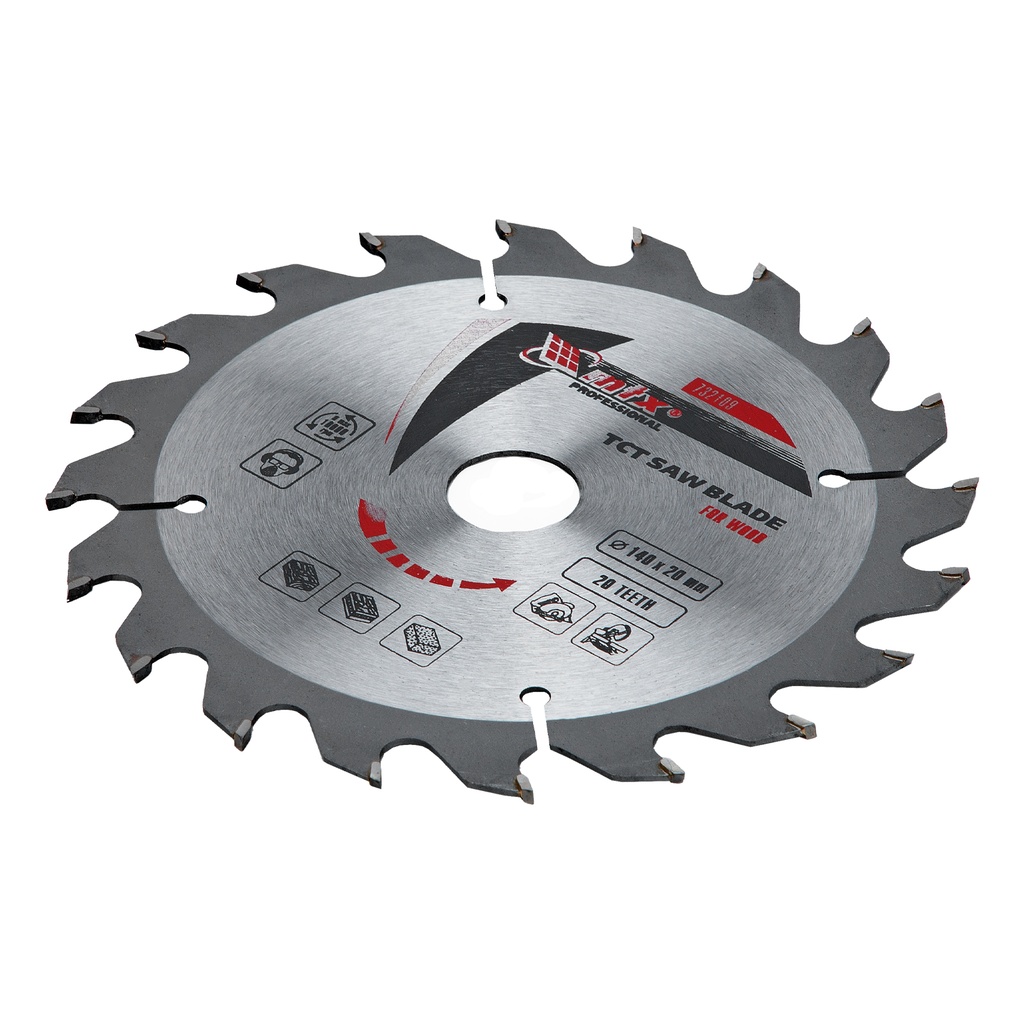 T,C,T, Saw blade for wood cutting, 140 х 20 mm, 20T, + ring 20/16/