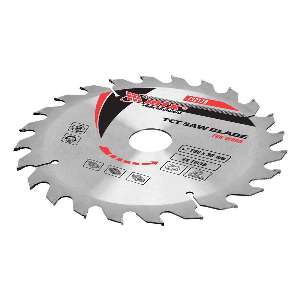 T,C,T, Saw blade for wood cutting, 190 х 30 mm, 24T/