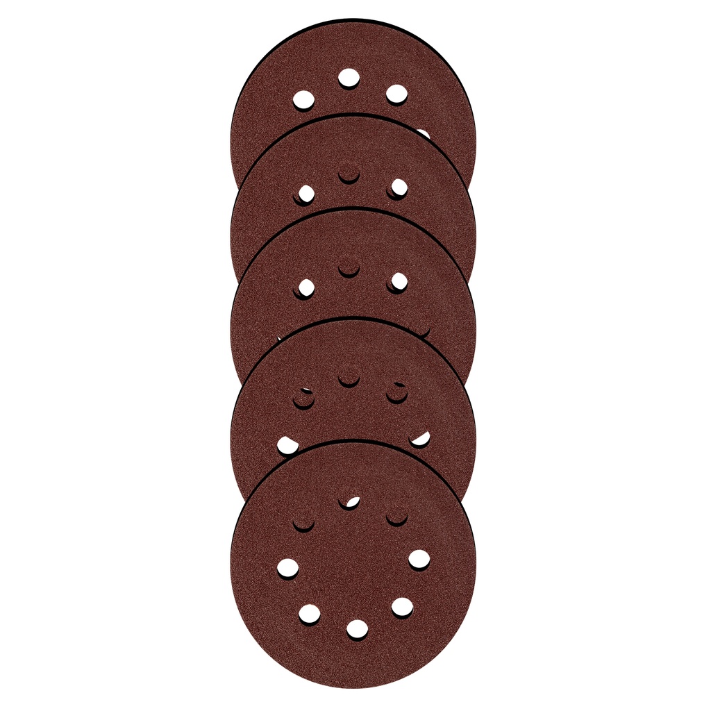 Velcro abrasive discs, perforated, P 80, 125 mm, 5 pcs// MTX