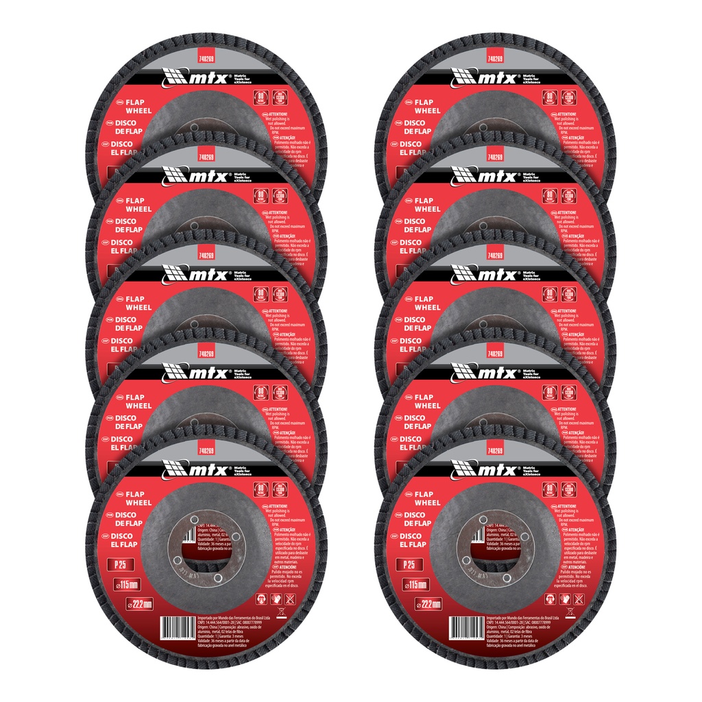 Flap disc, P 25, 115 х 22,2 mm// MTX 740269