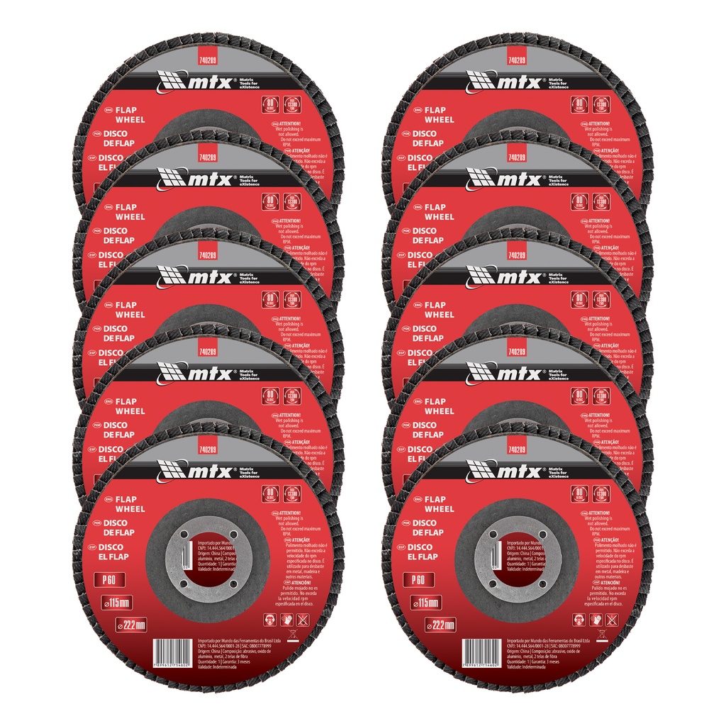 Flap disc, P 60, 115 х 22,2 mm// MTX 740289