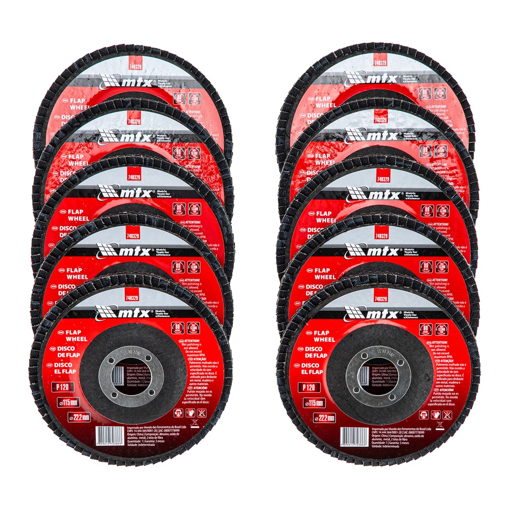 Flap disc, P 120, 115 х 22,2 mm// MTX 740329