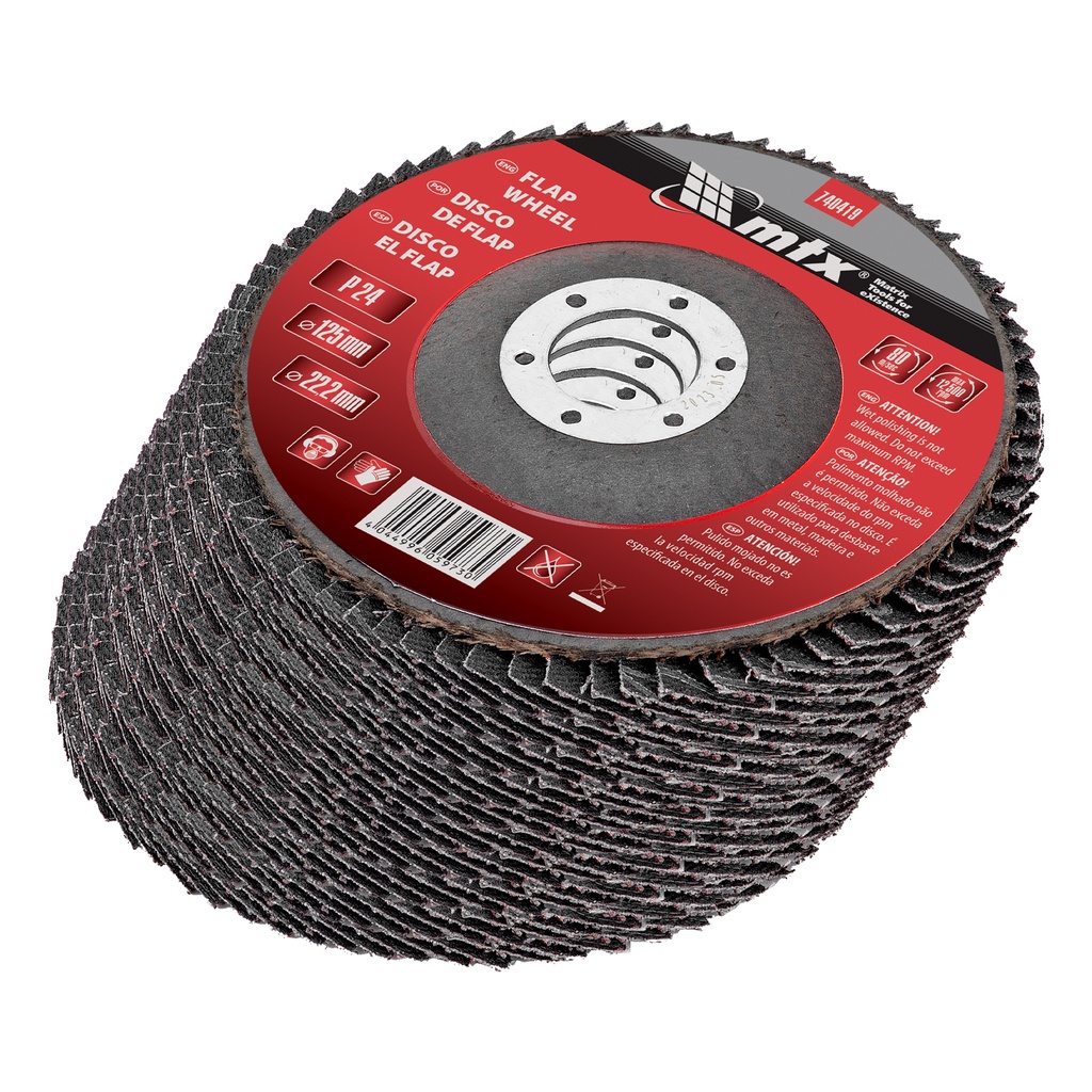 Flap disc, P 24, 125 х 22,2 mm// MTX 740419