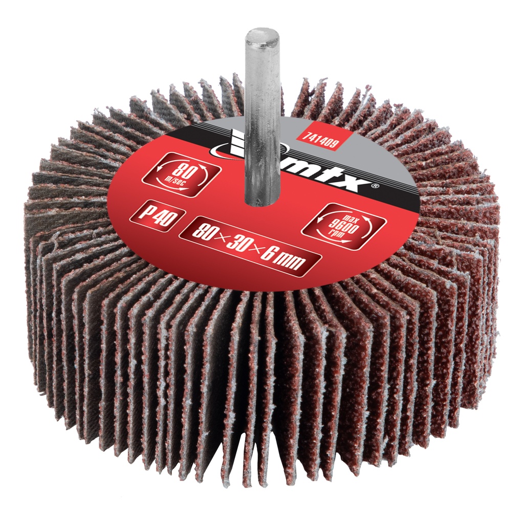 Shaft-mounted Flap disc, P 40, 80 х 30 х 6 mm// MTX 741409