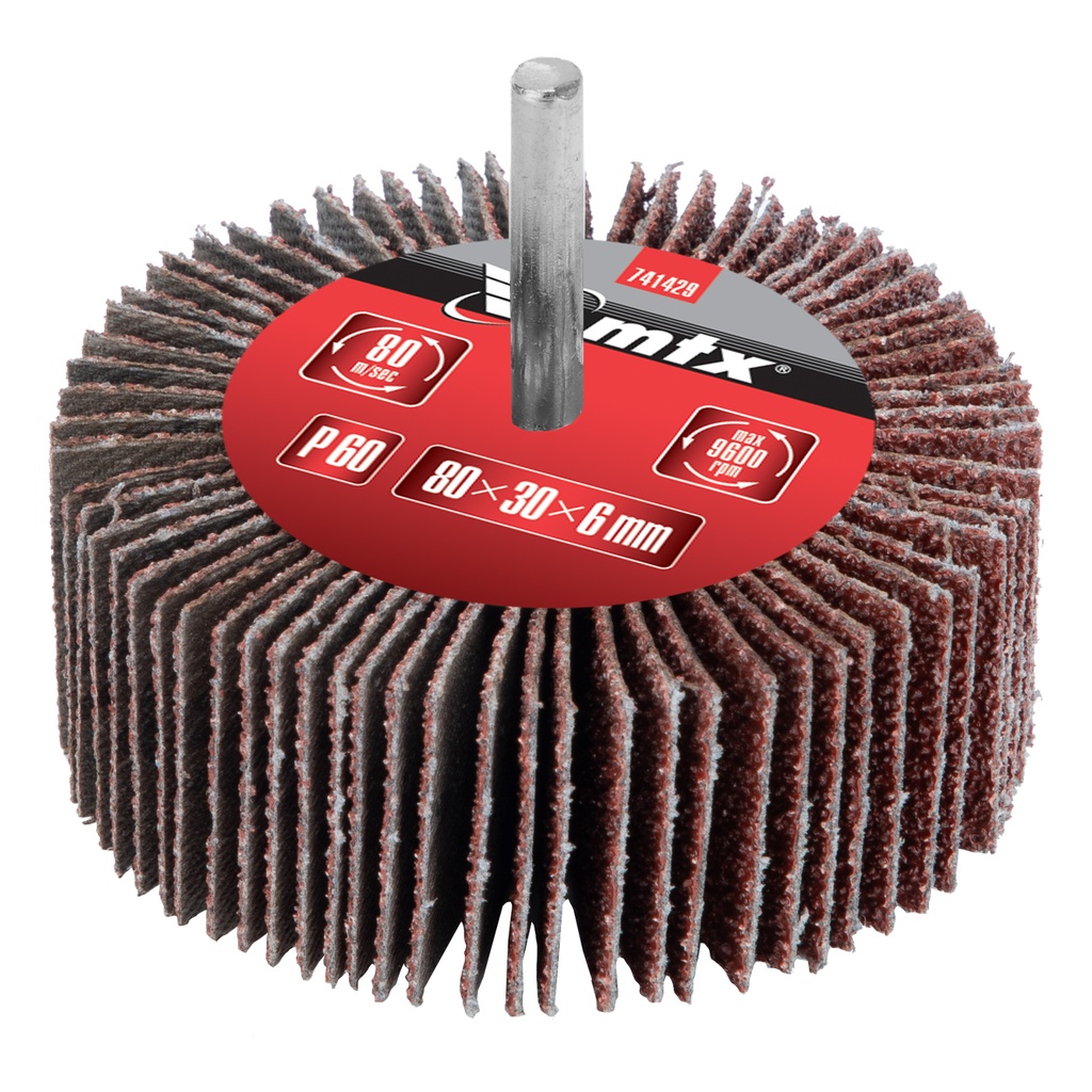 Shaft-mounted Flap disc, P 60, 80 х 30 х 6 mm/