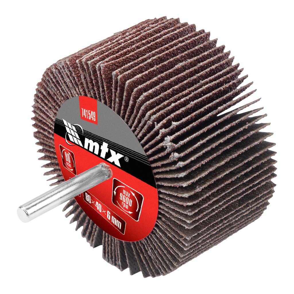 Shaft-mounted Flap disc, P 80, 80 х 40 х 6 mm/