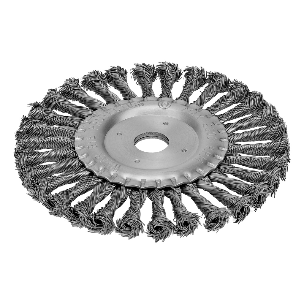 Flat brush for angle grinder, 175 mm, arbor hole 22,2 mm, twisted steel wire 0,5 mm// MTX 746369