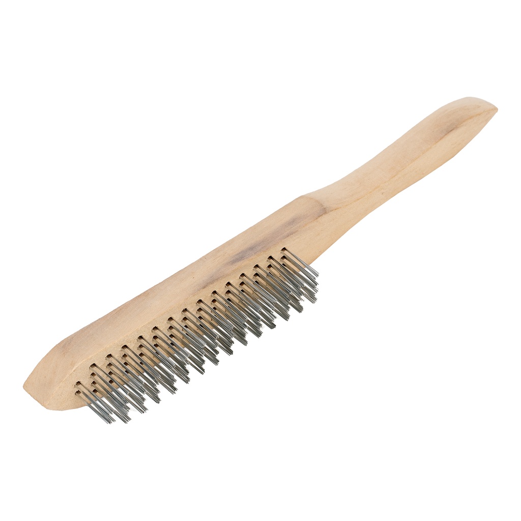 Steel wire-brush, 4 row, with wooden handle// Sparta 748225