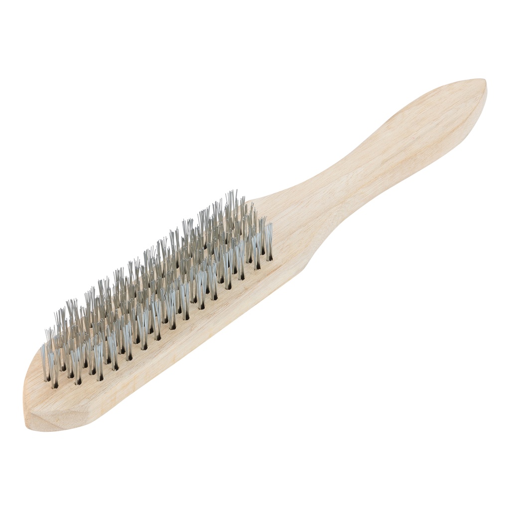 Steel wire-brush, 6 row, with wooden handle// Sparta 748265