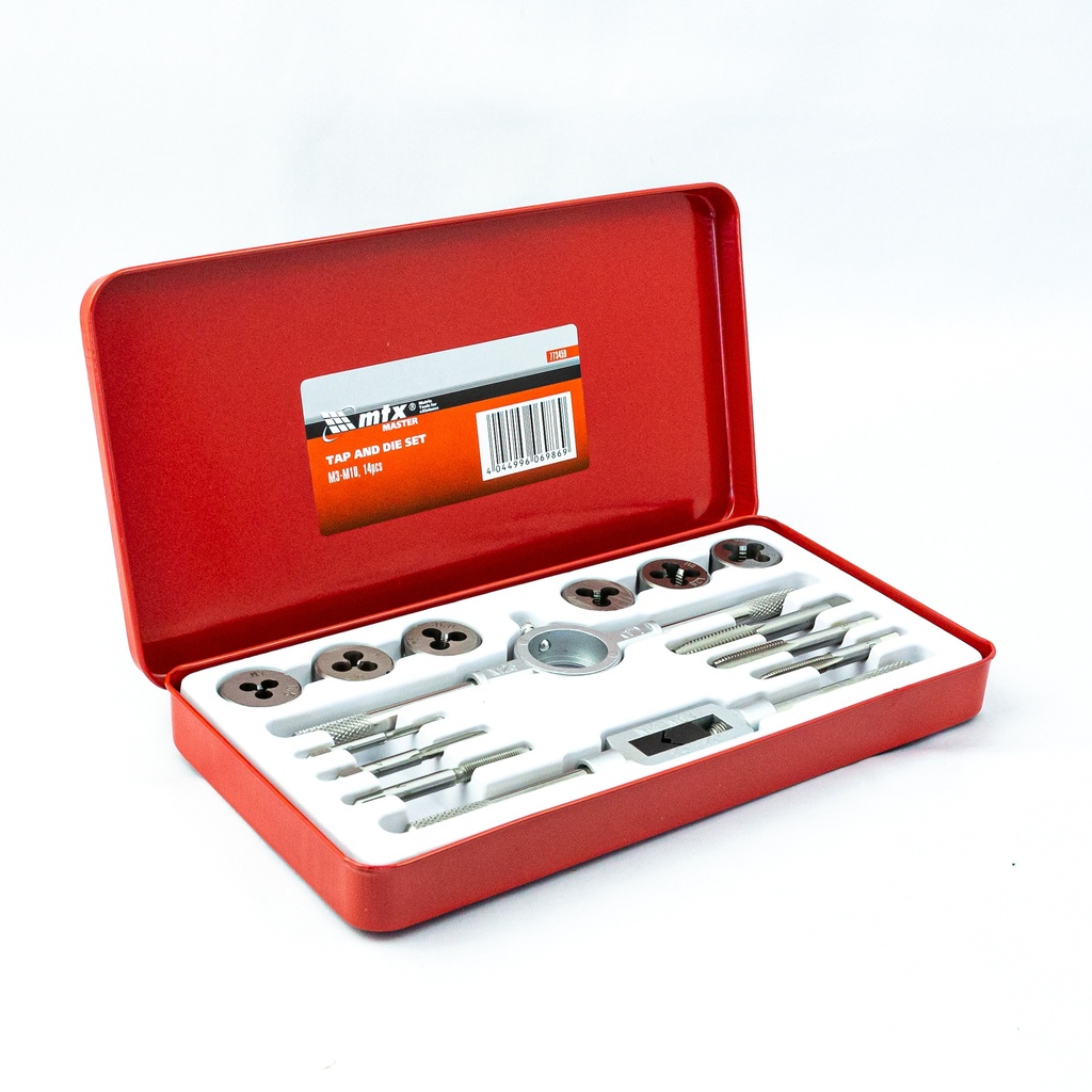 Thread-cutting tool set, 14 units, tap and die set М3 – М10/