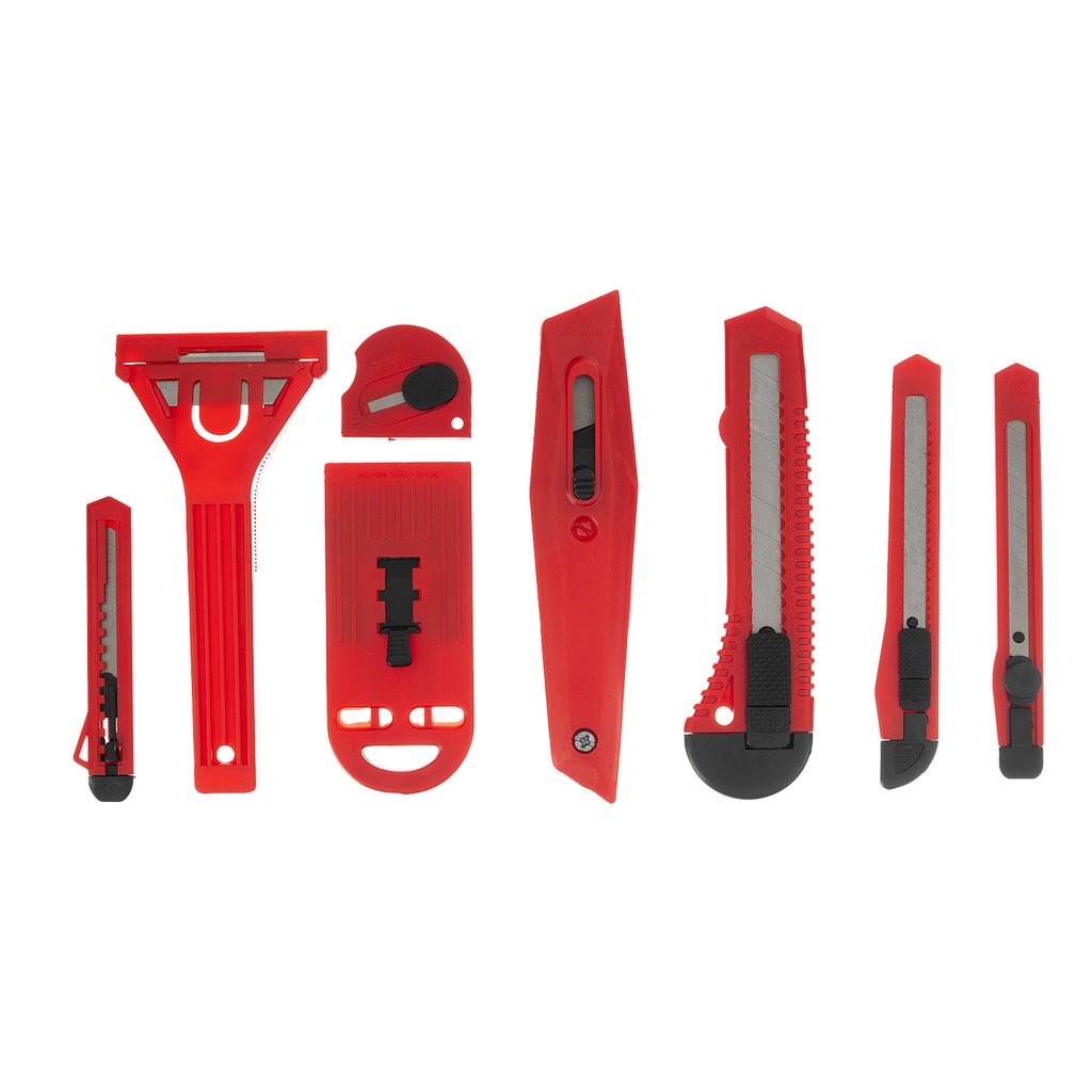 Cutter kit, telescopic blades, 9mm-4, 18mm-2,scrapers, fixed telescopic blades,40-52mm, 2pcs// MTX 789919