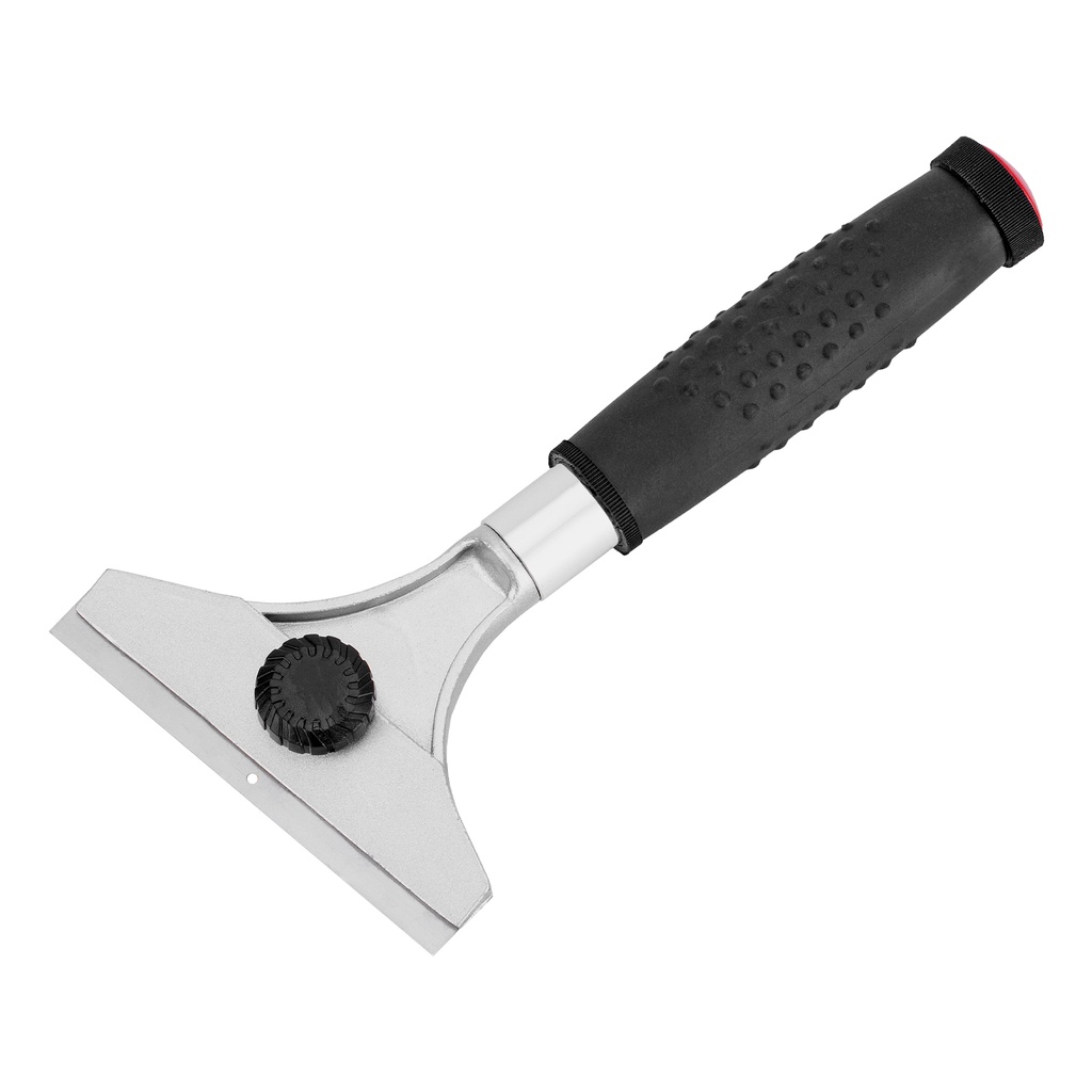 Paint scraper, 100 mm, fixed blade, metal rubber-coated handle// MTX