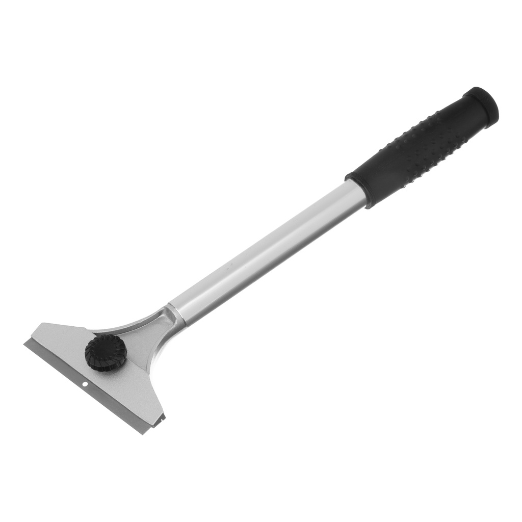 Paint scraper, 100 mm, fixed blade, extended metal rubber-coated handle// MTX 795509