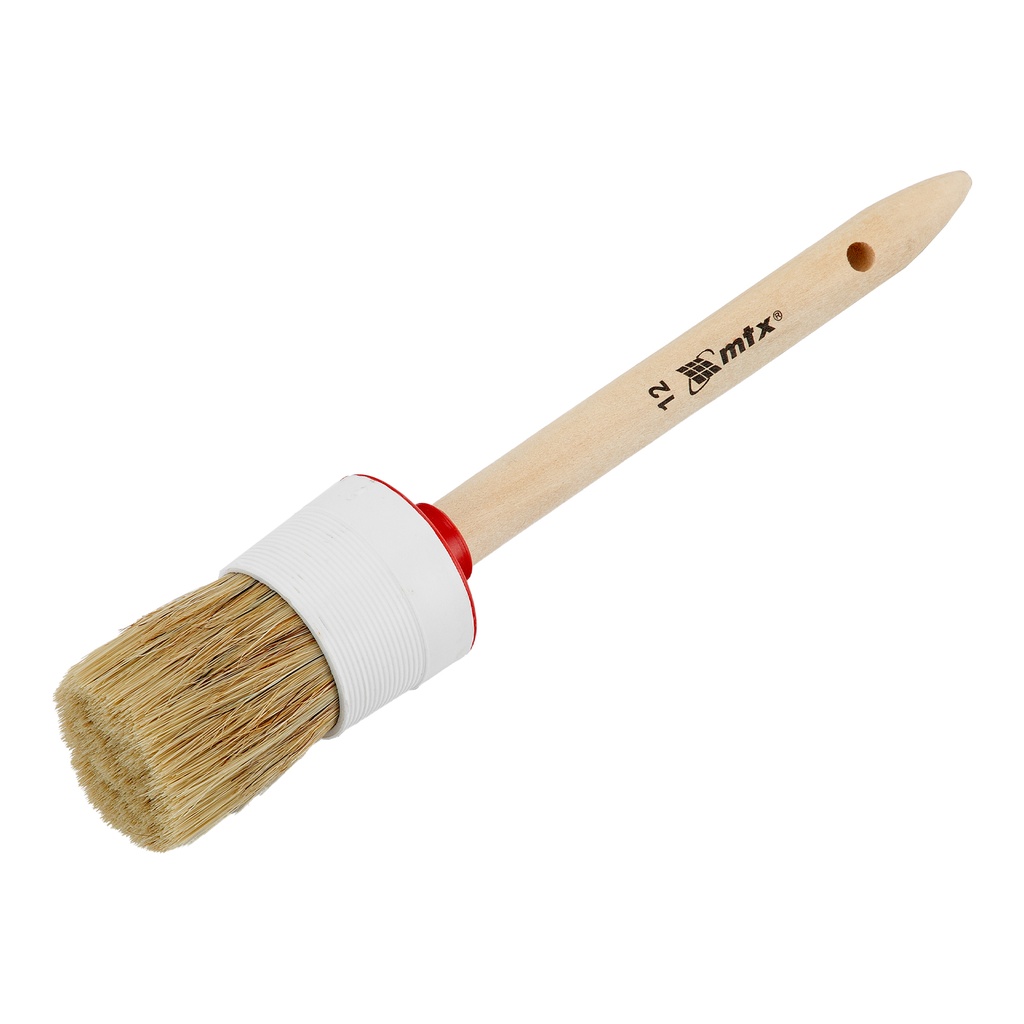 Round brush №12 (45 mm), natural bristle, wooden handle// MTX 820829