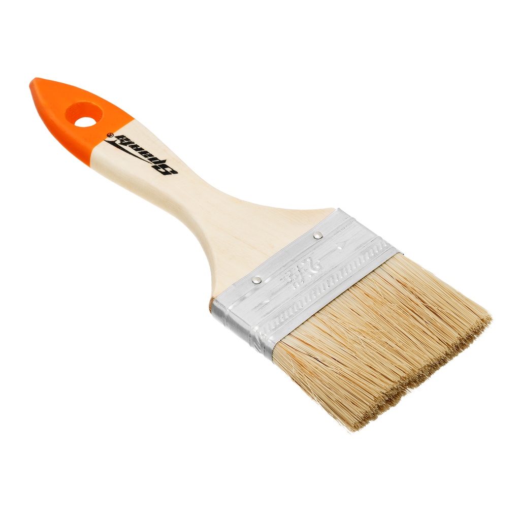 Flat brush Slimline 2,5 " (63mm), natural bristle, wooden handle// Sparta 824355