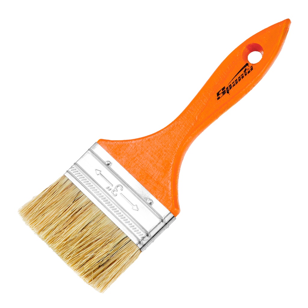Flat brush Slimline 3 " (75mm), natural bristle, wooden handle// Sparta 824405