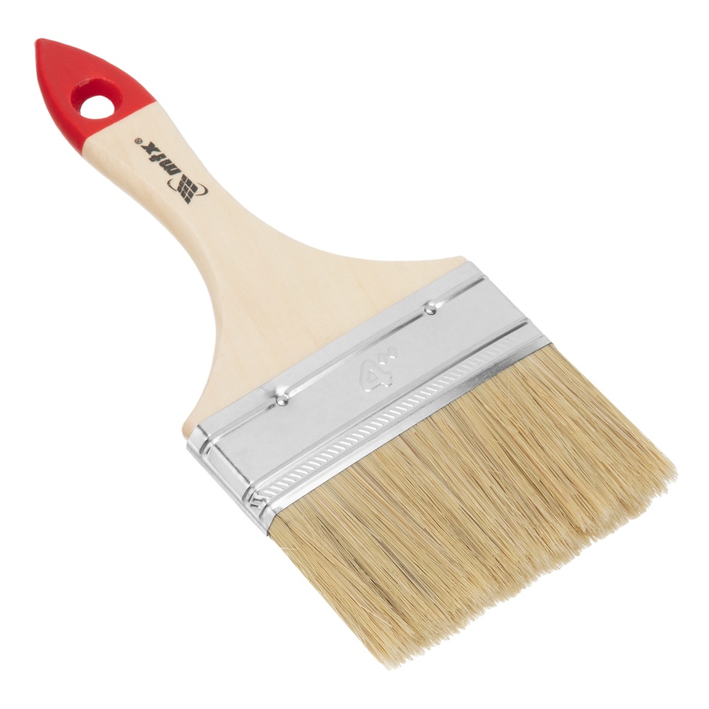 Flat brush "Standard", 4", natural bristle, wooden handle// MTX 825459