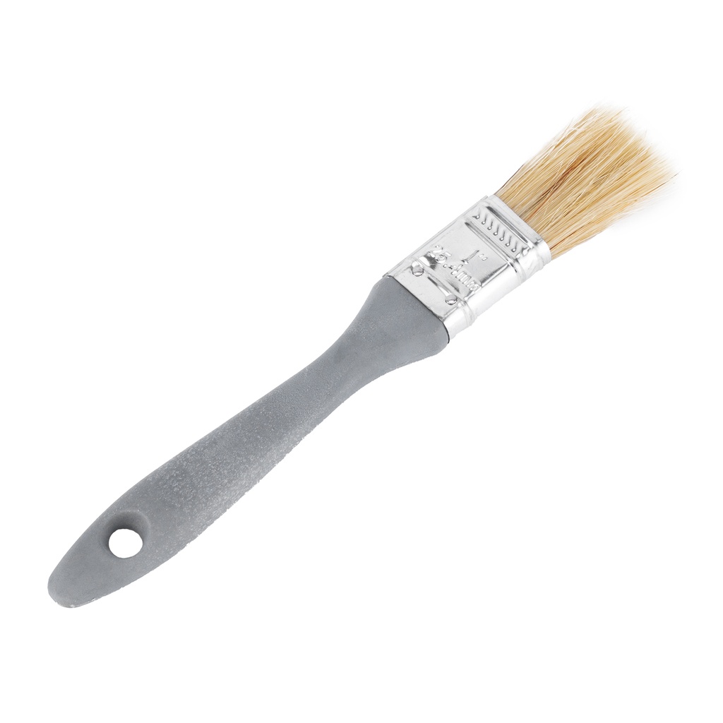 Flat brush "Euro" 1", natural bristle, plastic handle// MTX 830619