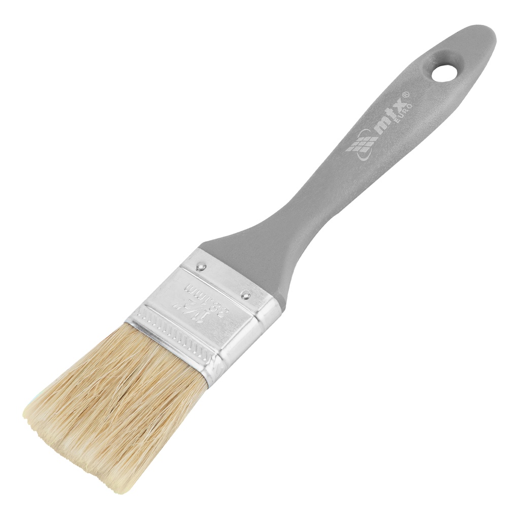 Flat brush "Euro" 1,5", natural bristle, plastic handle// MTX 830629