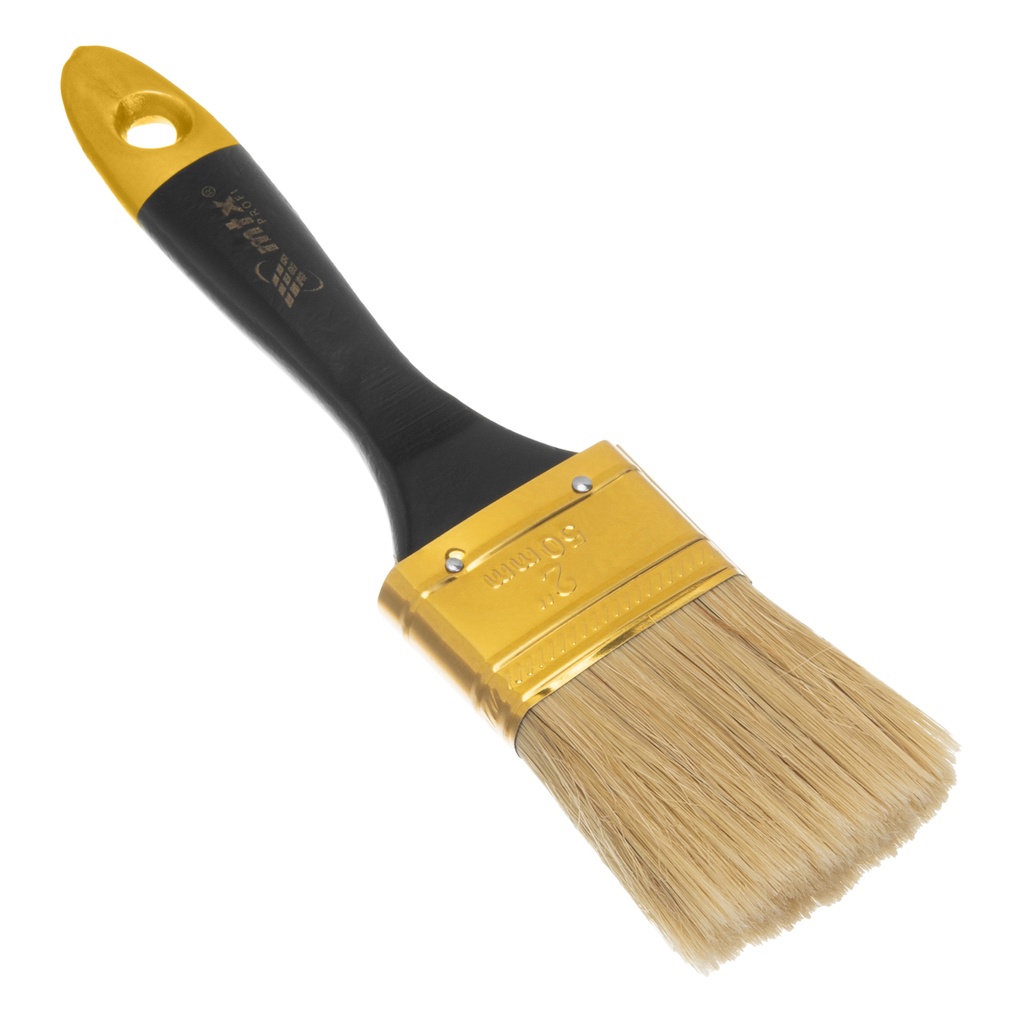 MTX Flat Brush "Profi" 2″, natural bristle, wooden handle / Кисть плоская MTX «Профи» 2», натуральная щетина, деревянная ручка — 831529