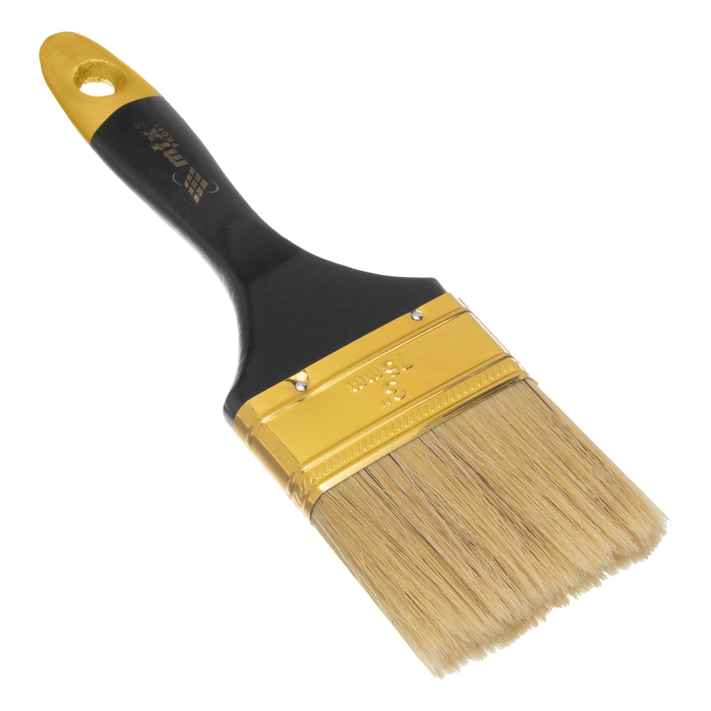 MTX Flat brush Profi, 75 mm, natural bristle