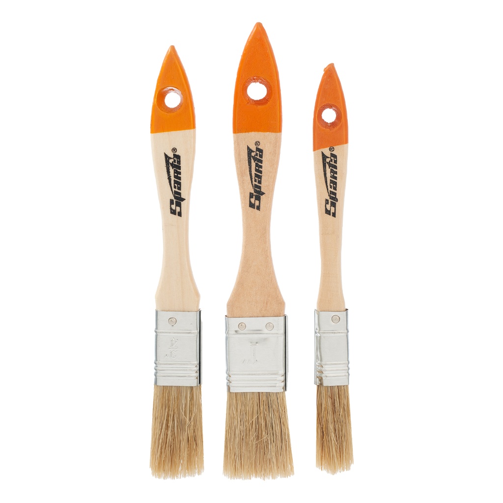 3 pcs Brush kit ( flat brushes 1/2",3/4",1")// Sparta 841115