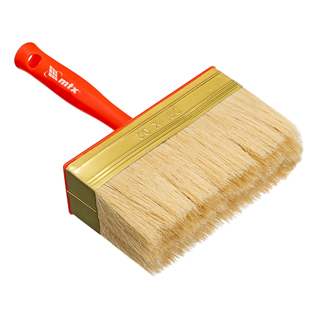 Finishing brush, 50 x 150 mm, natural bristle, plastic body, plastic handle// MTX 841249