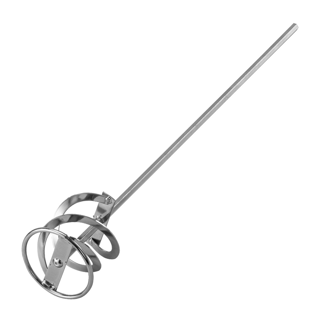 Professional galvanized mixer paddle for paint and plaster mixes, 100x600mm, shank 10mm// MTX 848459