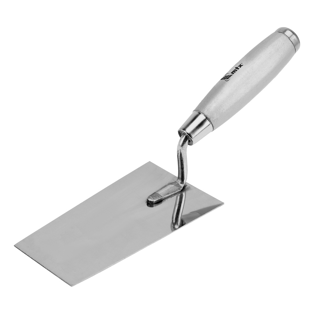 Stainless steel trowel, 160 x 84 mm, wooden handle// MTX 863209