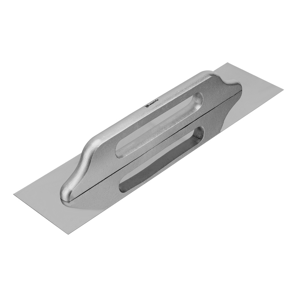 Stainless steel float, 480 x 130 mm, wooden handle// MTX 867349