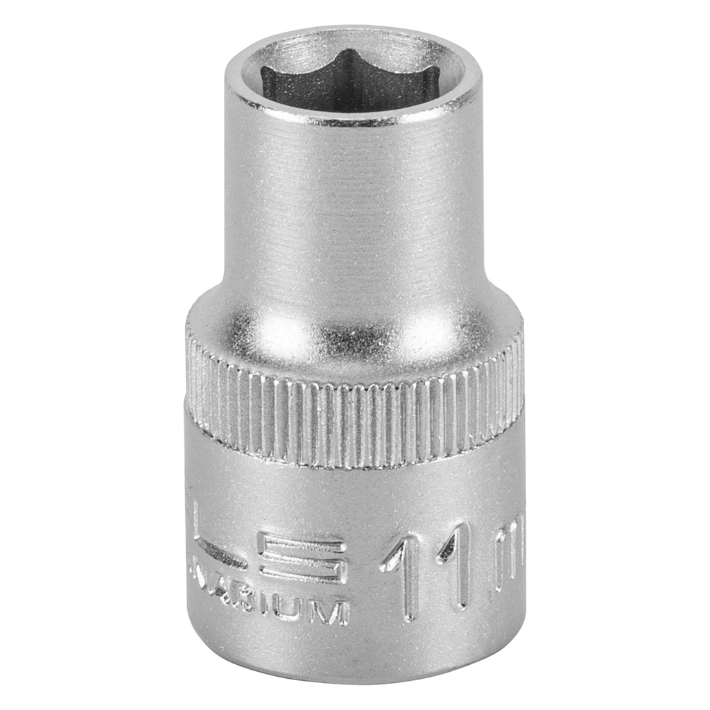 1/2" Dr,, 6PT Головка 11 мм, CrV, с пластиковым держателем // Stels