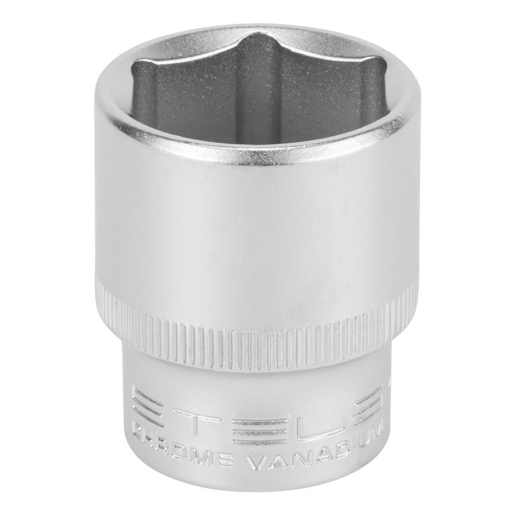 1/2" Dr,, 6PT Socket 1", CrV, with plastic holder// Stels 1385555