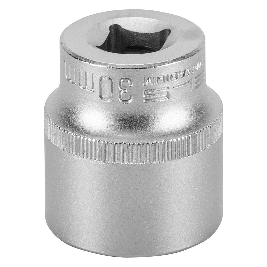 1/2" Dr,, 12PT Socket 30 mm, CrV, with plastic holder// Stels 1393055